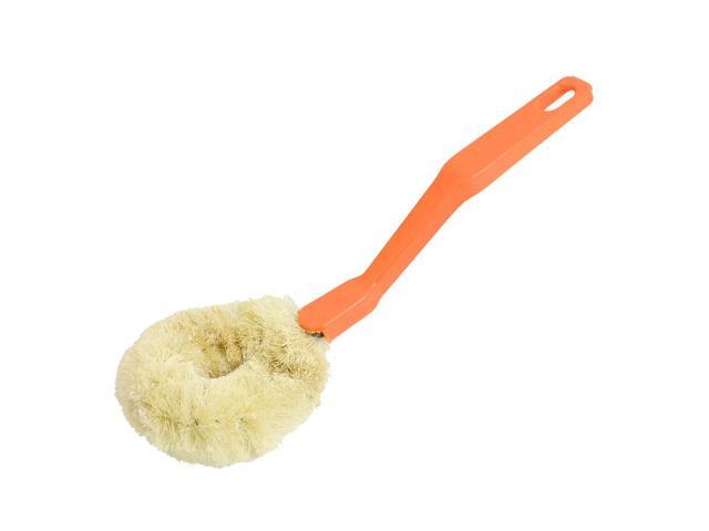 Unique Bargains 94' Orange Plastic Handle Pot Dish Cleaning Tool Pan Brush