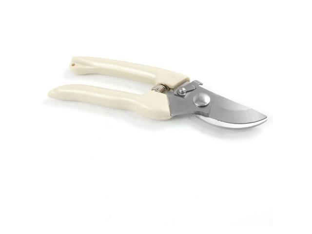 Garden Plant Folding Spring Loaded Pruning Shear Scissors Beige