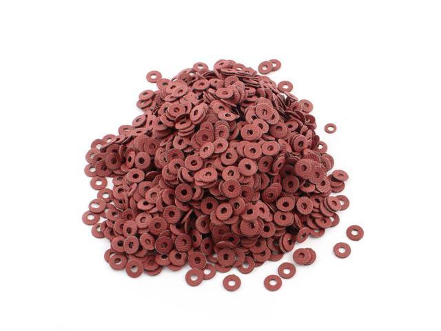 Unique Bargains 1600pcs 3mmx8mmx0.8mm Red Flat Insulating Fiber Washer Gasket for M3 Screw photo