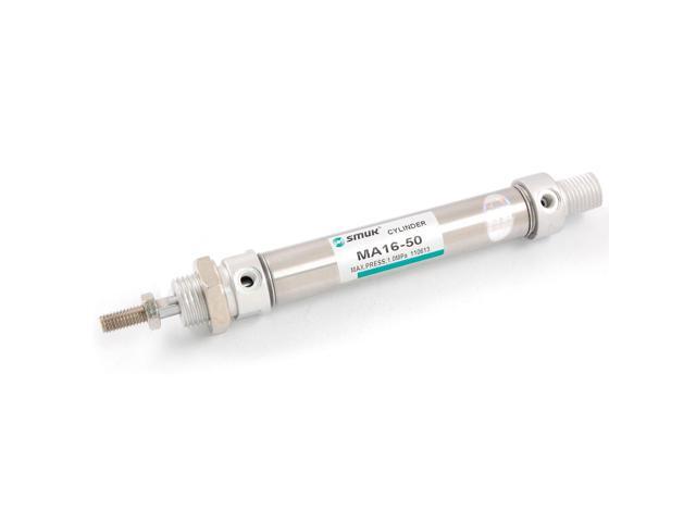 Global Bargains 16mm x 50mm Stainless Steel Air Pneumatic Cylinder MA16-50