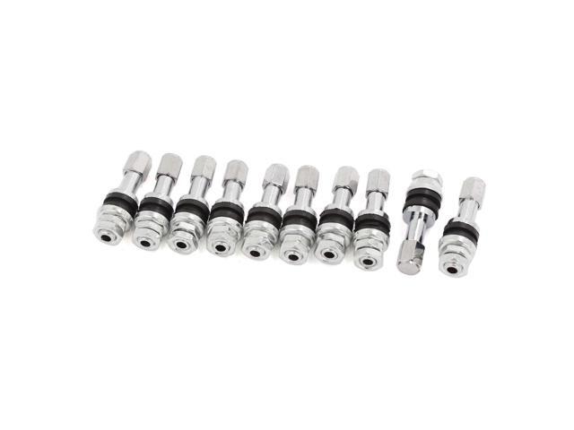 10pcs Sliver Tone Aluminum Alloy Car Wheel Tire Air Valve Stem Dust Cap 47cm