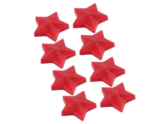 Unique Bargains Star Design Household Blackboard Guestbook Fridge Magnets Red 8 Pcs