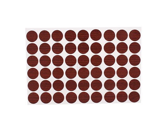 Unique Bargains 54 Pcs Antislip Plastic Round Self-adhesive Chair Foot Cover Table Furniture Leg Protector Brown