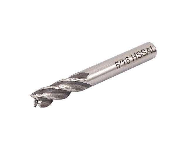 5/16' x 5/16' HSSAL Drill Bit Tool CNC 4 Flutes Straight Shank End Mill Cutter