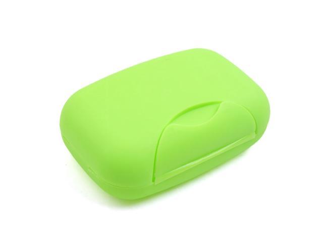 Green Plastic Portable Home Bathroom Shower Travel Trip Hiking Soap Box Dish Holder Case Container
