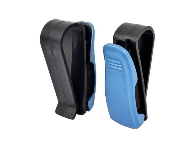 2 Pcs Black Blue Cars Plastic Sunglasses Glasses Business Card Clamp Clip