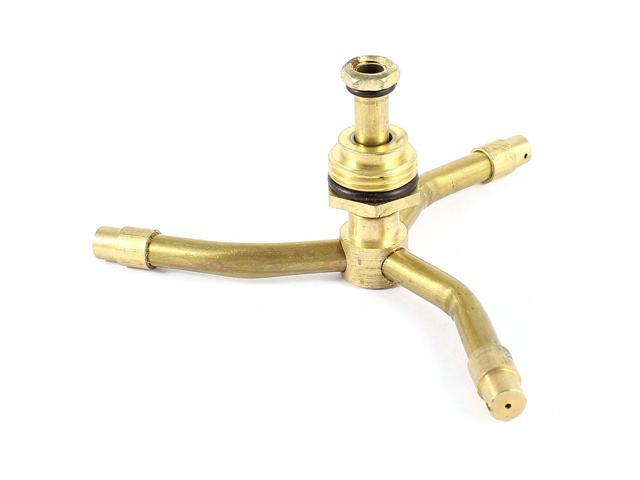 Unique Bargains Brass Tone Lawn Garden Water Saving Sprayer Sprinkler Impulse