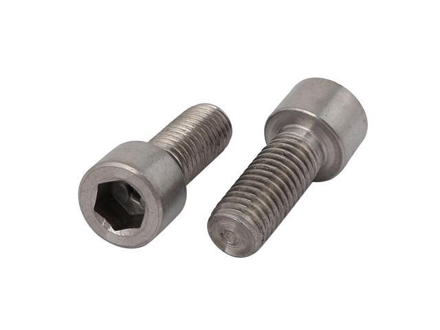 2 Pcs M10x25mm Thread Hex Socket Drive Cap Head Titanium Screw