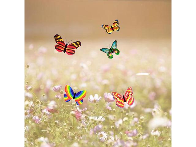 1pcs Lovely Creative Colorful Butterfly LED Night Light Beautiful Home Bedroom Decorative Wall Night Lights Color Random