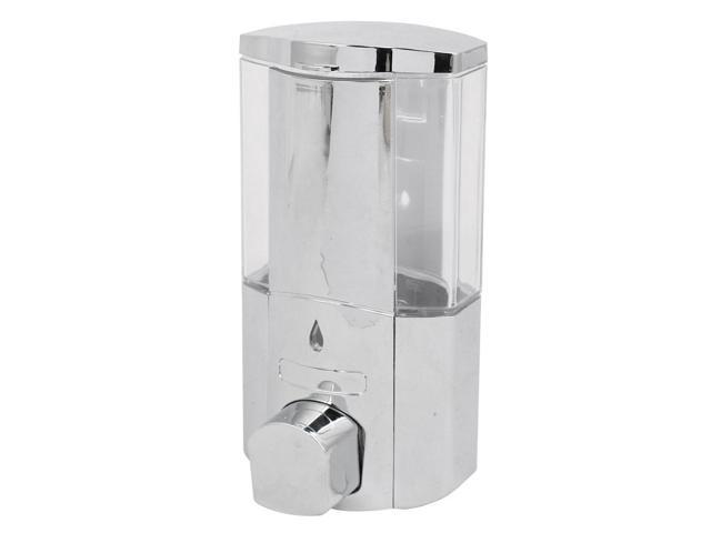 ABS Chrome Plated 300ML Wall-Mount Bathroom Liquid Soap Dispenser Silver Tone