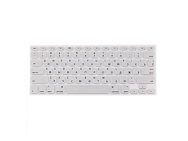 Russian Keyboard Skin Cover Silver Tone for Apple Macbook Air 13'15'17' US