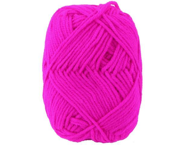 Fiber Handmade Crochet Scarf Socks Gloves Sweater Knitting Yarn Cord Fuchsia 25g
