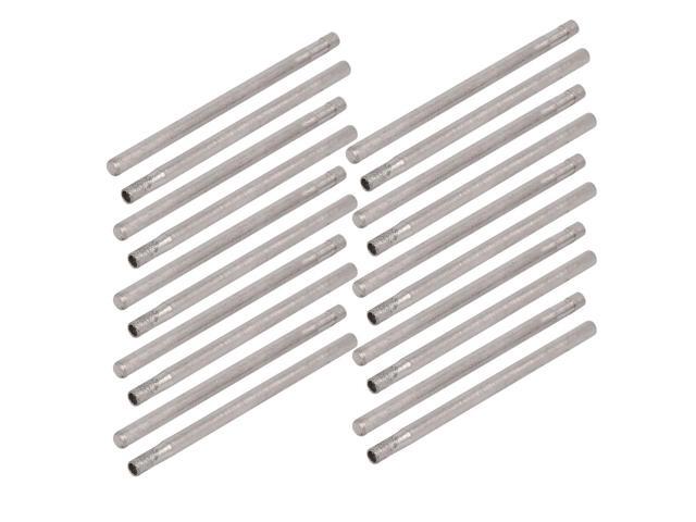 235mm Shank 2mm Dia Cylindrical Concave Head Diamond Mounted Points 20pcs