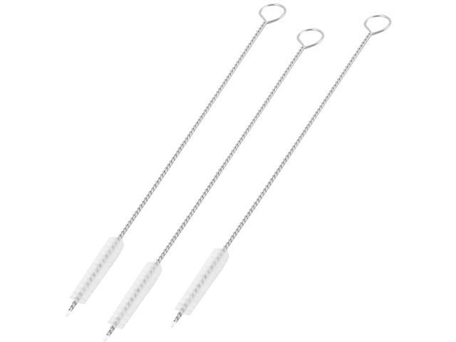 Unique BargainsNylon Head Milk Bottle Cup Straw Glass Tube Cleaner Cleaning Tool Brushes 3pcs