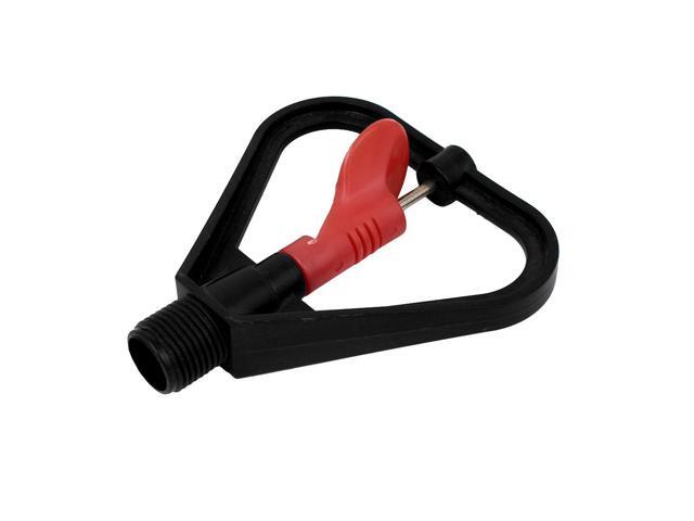 Unique Bargains Plastic Butterfly Rotating Garden Water Sprinkler Head Black Red