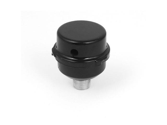 Black Metal Shell 20mm Male Thread Air Intake Filter Silencer Compressor Muffler