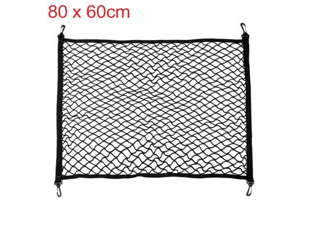 Black Car Rear Cargo Luggage Organizer Storage Elastic Mesh Net Holder 80 x 60cm