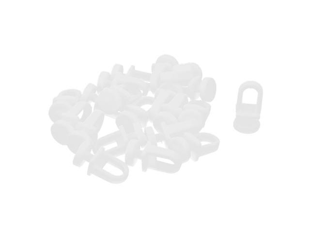 20pcs Plastic Window Curtain Track Carrier Slide Wheels Rollers White