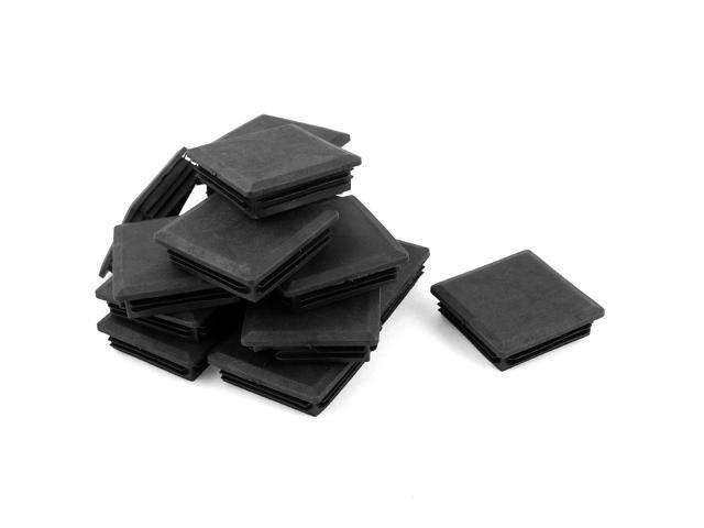 Plastic Square 78mm x 78mm Antislip Chair Foot Cover Table Furniture Leg Protector Balck 24 Pcs