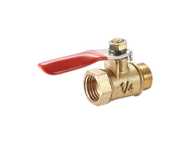 Brass Air Ball Valve Shut Off Switch 1/4' NPT Male to Female Pipe Tubing Fitting Coupler 180 Degree Operation Handle
