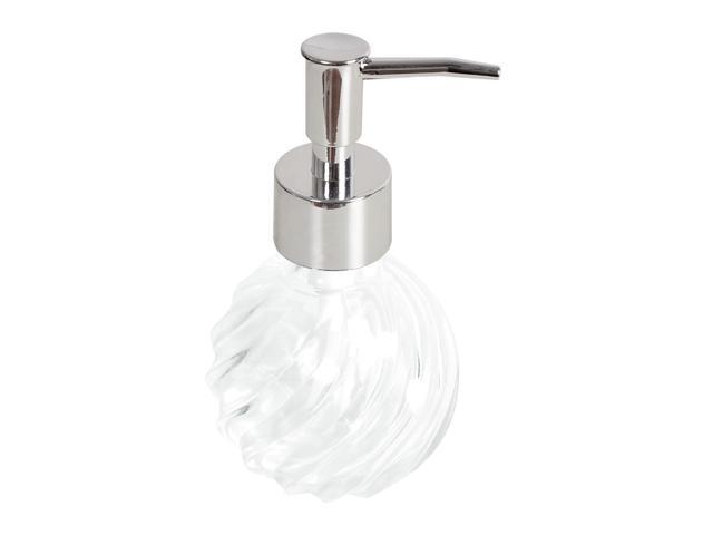 Refillable Empty Glass Liquid Soap with Stainless Steel Pump 4oz