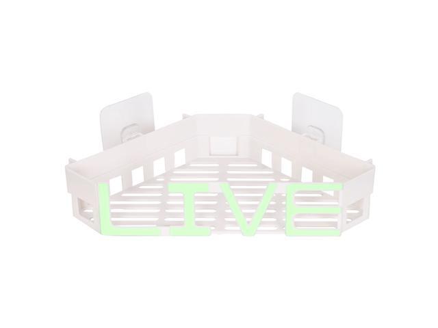 Wall Corner Shower Caddy Rack Bin Plastic Basket Suction Cup Storage Organizer Shower Shelf Water Resistant Kitchen Wall Basket Rack Shelf Live