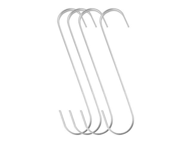 4pcs S Shaped Hooks Stainless Steel Plating Hangers Holder Kitchen Bathroom Closet Shelf Rack for Hanging Plants Pots and Pans Coffee Mugs Utensils