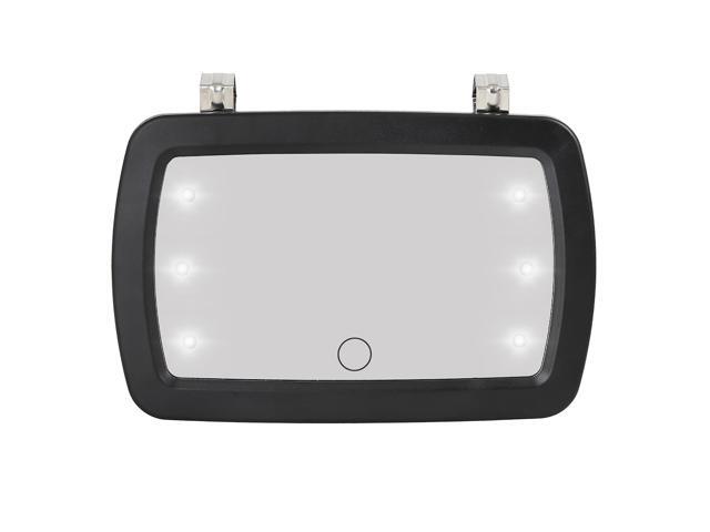 Car Sun Visor Mirror Clip on Vanity Mirror Makeup Sun Shading Cosmetic Mirror with Touch Screen LED Lights