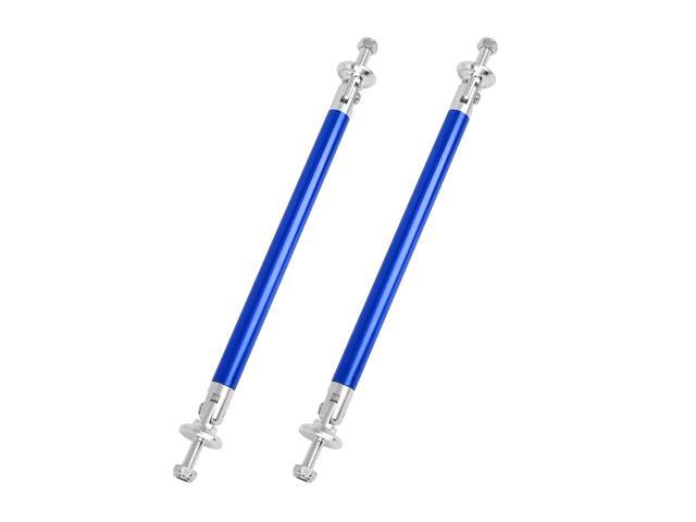 2Pcs Car 100mm Universal Adjustable Front Bumper Lip Lever Support Rod Blue