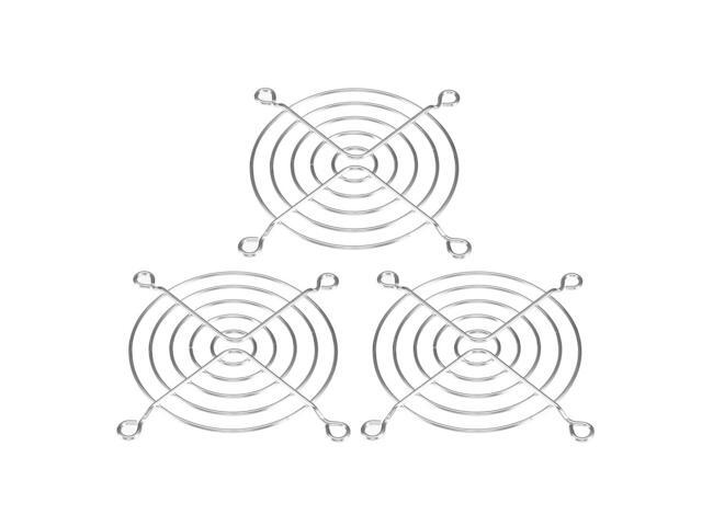 Metal Wire Finger Guard Protect Grill Computer PC Cooling Fan Silver Tone 3pcs