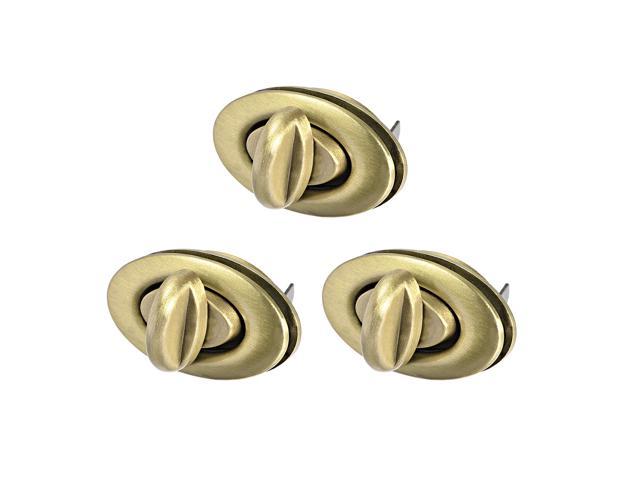 3 Sets Oval Purses Twist Lock 33mm X 19mm Clutches Closures for DIY Bag Making - Brussed Brass (041814212173 Hardware,hardware Hardware Accessories) photo