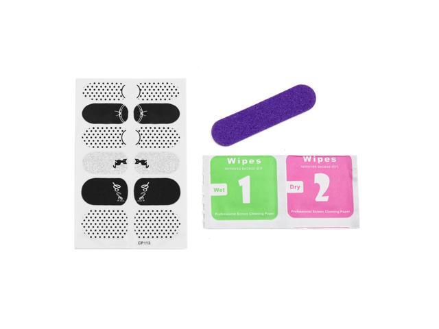 5 Sets Love Cat Printed Shiny Full Cover Adhesive Nail Stickers Manicure DIY Nails Art Salon Design Tips Decals