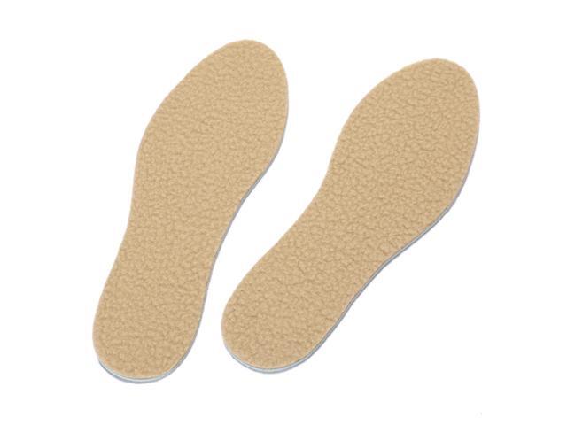 Women Winter Warm Soft Boot Shoe Replacement Insole Pad Cushion Beige Pair