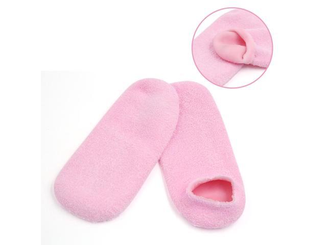Pair Pink Soften Exfoliating Moisturising Comfy Recovery Foot Care Gel Socks