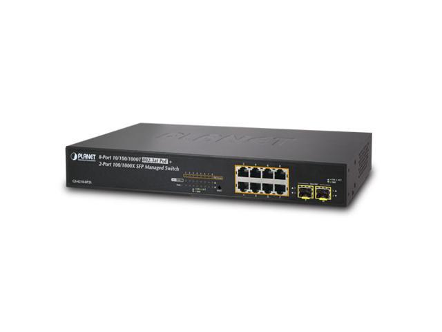 NeweggBusiness - Planet GS-4210-8P2S 8-Port 10/100/1000T 802.3at