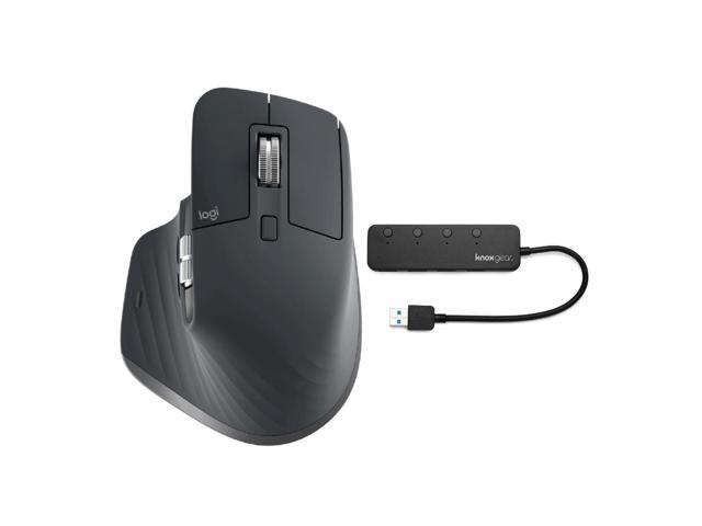 Logitech MX Master 3 Advanced Wireless Mouse and Knox 4-Port USB Hub