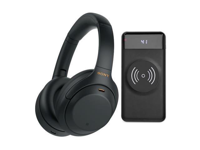 Sony WH-1000XM4 Wireless Noise Canceling Over-Ear Headphones (Black) Bundle