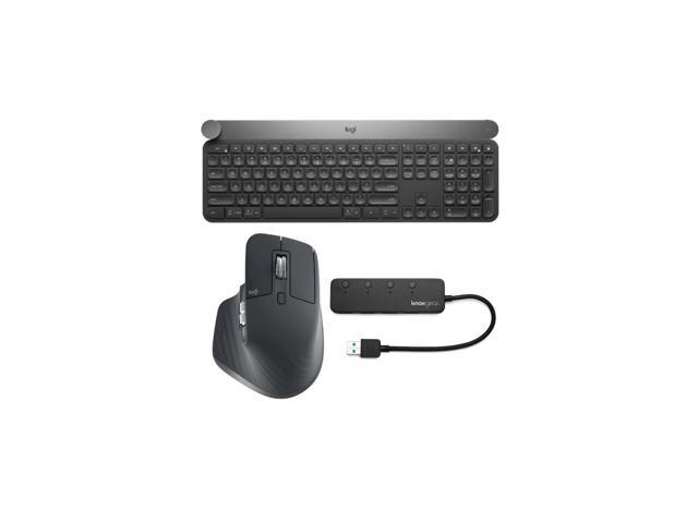 Logitech Craft Advanced Wireless Keyboard with Mx Master 3 Mouse and USB Hub