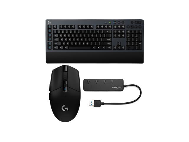 Logitech G613 Lightspeed Wireless Gaming Keyboard with G305 Mouse and USB Hub