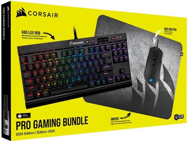 Corsair Pro Gaming Bundle: K65 LUX Keyboard M55 PRO Mouse & Gaming Mouse Pad
