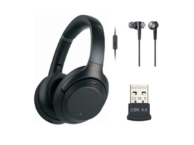 Sony WH-1000XM3 Wireless Noise-Canceling Over-Ear Headphones (Black) Bundle