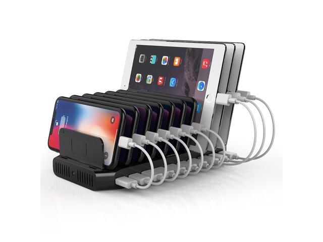 Unitek Fast Charging Station with Quick Charge 30 Multi USB Charger Station for Multiple Devices iPhone iPad Tablet Kindle-Black(UL Certified)