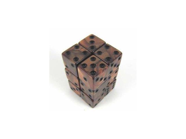 Bronze Olympic Rounded 16mm D6 12ea KPL12354 Koplow Games