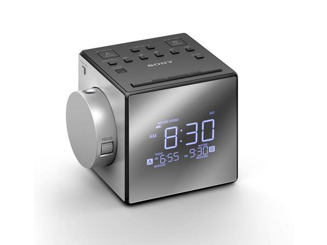 Sony - AM/FM Dual-Alarm Clock Radio - Black/Silver