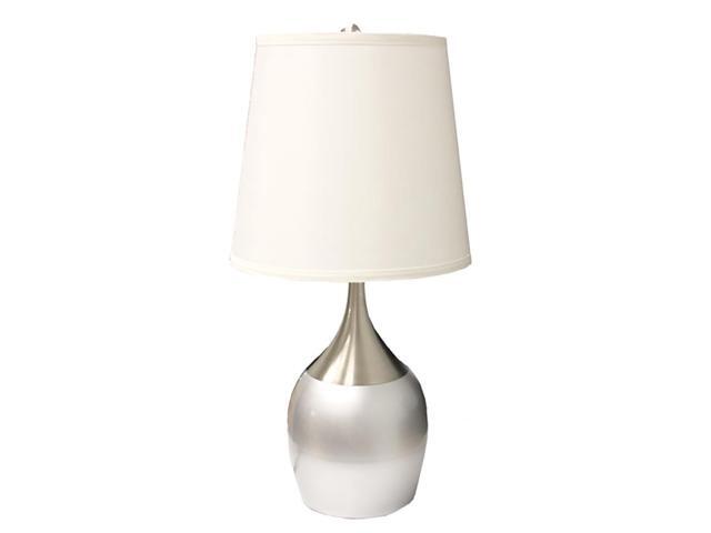ORE International 24'H Silver Touch-On Table Lamp Silver/White Finish - 8310SN