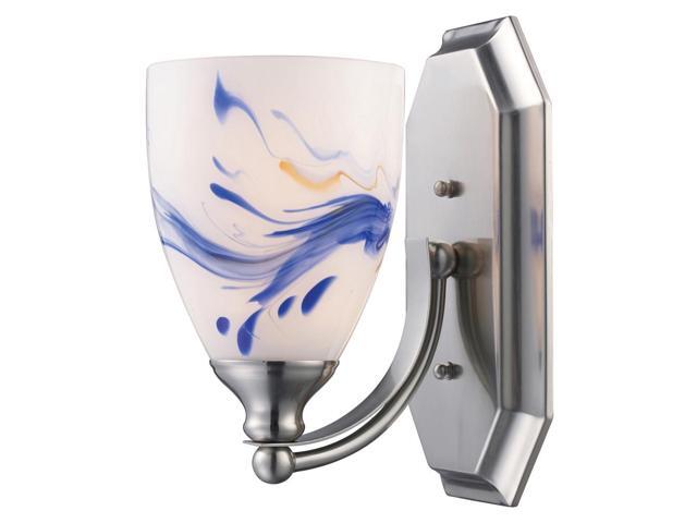 Elk Lighting 1 Light Vanity in Satin Nickel and Mountain Glass - 570-1N-MT-LED