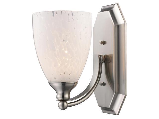 Elk Lighting 1 Light Vanity in Satin Nickel and Snow White Glass - 570-1N-SW-LED