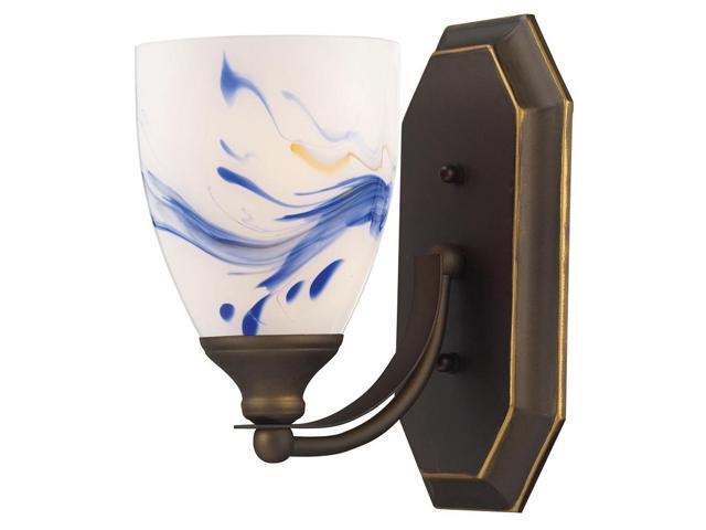 Elk Lighting 1 Light Vanity in Aged Bronze and Mountain Glass - 570-1B-MT-LED