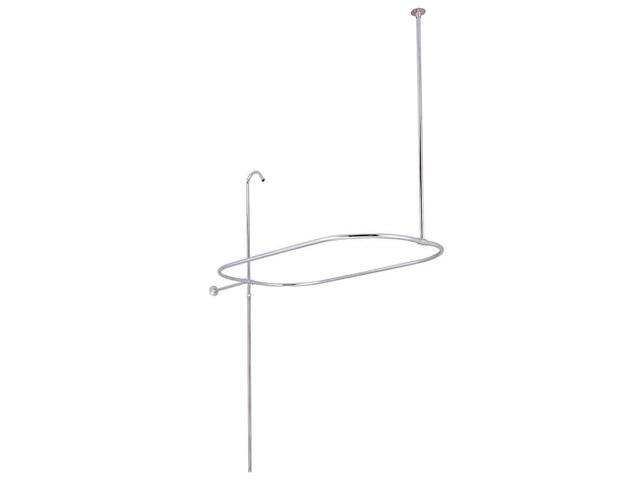 Oval Shower Riser w/Enclosure-Chrome Finish