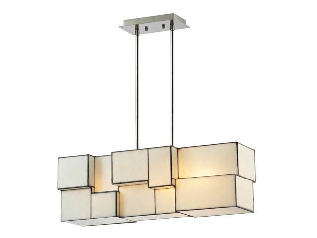 Elk Lighting Cubist Collection 4 Light Chandelier In Brushed Nickel - 72063-4-LED